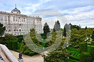 View of part of the Buen-Retiro Park in Madrid, Spain. photo