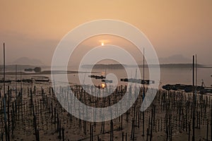 Landscape view at Phang Nga bay in Phang Nga province of southern part of Thailand