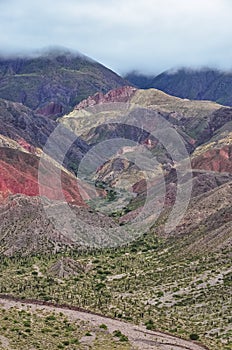 Landscape view from Pucara of Tilcara, Jujuy photo