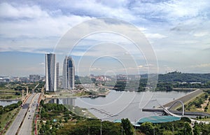 Landscape view of Putrajaya Pullman lakeside