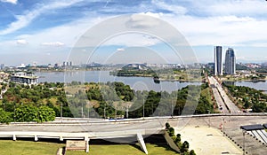 Landscape view of Putrajaya Pullman lakeside photo