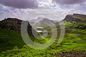 Landscape view of Quiraing mountains on Isle of Skye, Scottish h photo