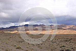 landscape view in the region of Issyk-Kul Lake near the Orto Tokoy reservoir, Kyrgyzstan photo