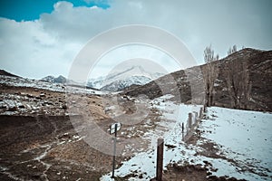 Landscape view of rural area in the High Atlas mountain range. Morocco.