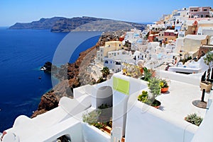 Landscape view in Santorini