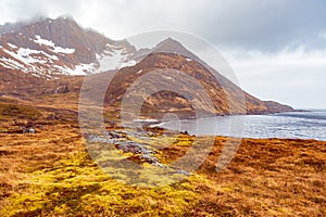 Landscape view of Senja Island near Mefjordvaer