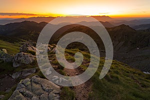 Landscape view on the Slovak mountain Nizke Tatry