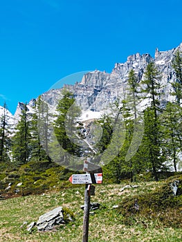 landscape view in the spectacular angles of the Devero Alp in a