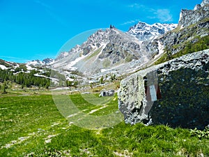 landscape view in the spectacular angles of the Devero Alp in a