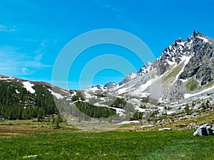 landscape view in the spectacular angles of the Devero Alp in a