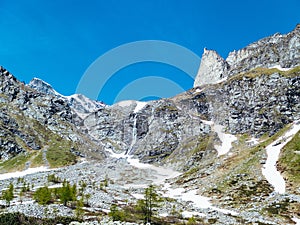 landscape view in the spectacular angles of the Devero Alp in a