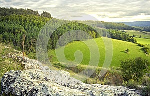 Landscape view from Spis castle in Slovakia