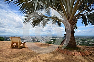 Landscape view from top of mountain, Songkhla, Thai