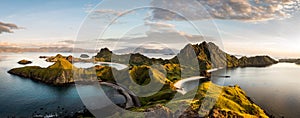 Landscape view from the top of Padar island in Komodo islands, F photo