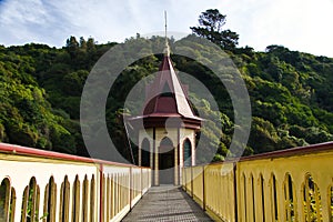 Landscape View Of Water Dam Check Station Wellington New Zealand