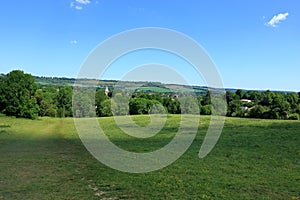 A landscape view of the Westerham Countryside