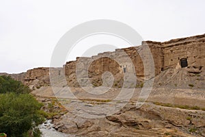 Landscape view of The Yulin Cave in Dunhuang Ggansu China