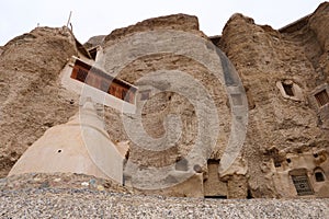 Landscape view of The Yulin Cave in Dunhuang Ggansu China