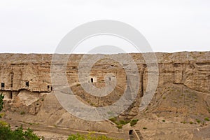 Landscape view of The Yulin Cave in Dunhuang Ggansu China