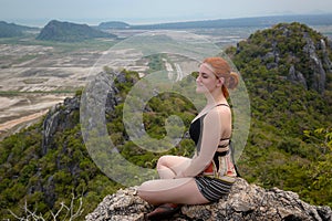 Landscape viewpoint at Khao Daeng ,Sam Roi Yod