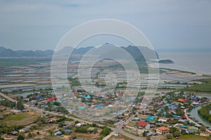 Landscape viewpoint at Khao Daeng ,Sam Roi Yod