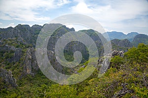 Landscape viewpoint at Khao Daeng ,Sam Roi Yod