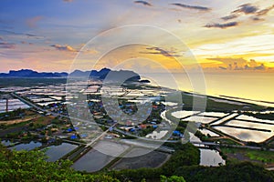 Landscape viewpoint at Khao Daeng ,Sam Roi Yod