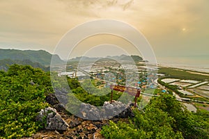 landscape viewpoint at Khao Daeng ,Sam Roi Yod national park, Prachuapkhirik han province Thailand