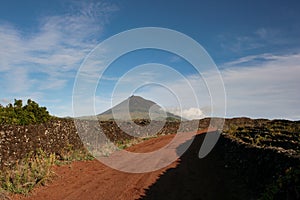 Landscape Views from Faial Island in Azores. Pico Island view