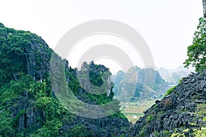 Landscape views overlooking the Temple of Emperor Le Dai Hanh in Vietnam