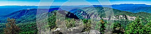 Landscape views on top of table rock mountain nc