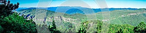 Landscape views on top of table rock mountain nc