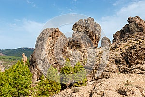 Landscape of the volcanic island of gran canaria