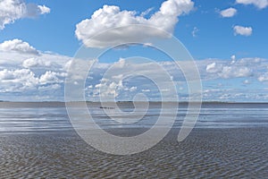 Landscape in the Wadden Sea National Park near Harlesiel photo