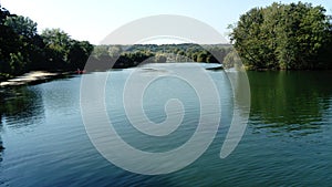 Landscape water trees sky