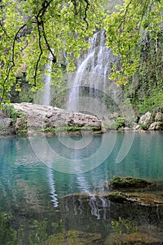 Landscape with waterfall photo