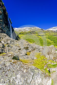 Landscape with waterfall