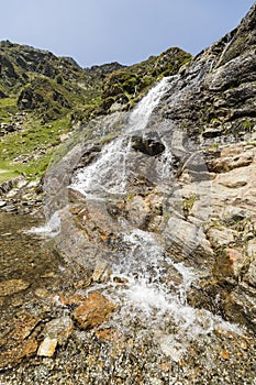 Landscape with waterfall in the Ordina Arcalis area in Andorra photo