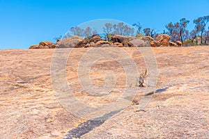 Landscape of Wave rock wildlife park in Australia