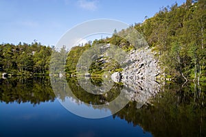 Way to the Preikestolen, Rogaland, Norway photo