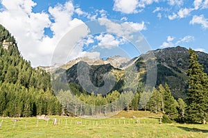 Landscape of the Weisspriachtal in Lungau, Austria