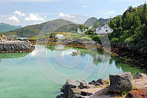 Spectacular landscape - West coast Norway- Island Senja photo