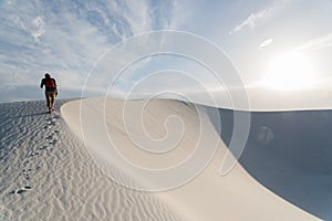 Landscape at White Sands National Monument in Alamogordo, New Mexico.