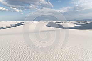 Landscape at White Sands National Monument in Alamogordo, New Mexico.