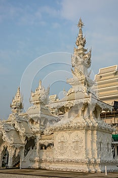 A landscape of White Temple in Chiang Rai, Thailand.