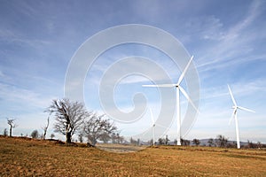 Landscape with windmills