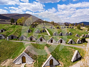 Landscape with wine cellars close to Tokai, Japan