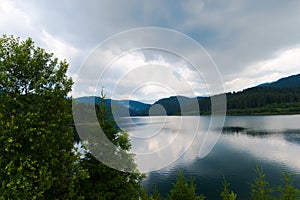 Landscape withb beautiful lake  , Bolboci  , Romania