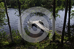 Landscape of wooden pier