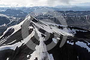 Landscape of Wrangell-St. Elias National Park in Alaska